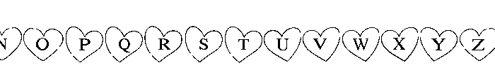 Family heart Font UPPERCASE