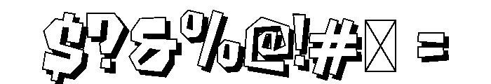 Fang Rift Shadow Line Font OTHER CHARS