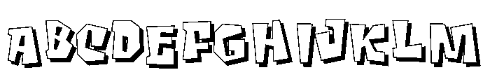 Fang Rift Shadow Line Font UPPERCASE