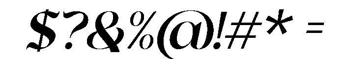 Fantasy Brooklyn Italic Font OTHER CHARS