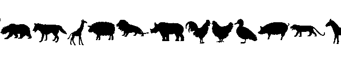 Farm Animal Friends Font UPPERCASE