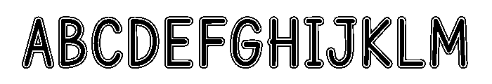Farm Family Outline Font UPPERCASE