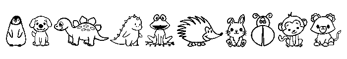 Farm animal Font OTHER CHARS