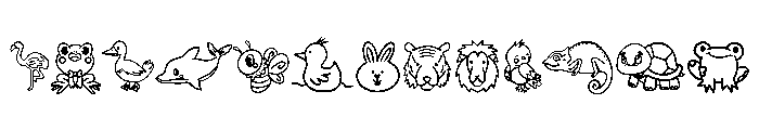 Farm animal Font UPPERCASE