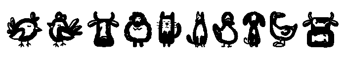 Farmhouse Doodle Colorful Font OTHER CHARS