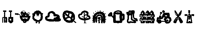 Farmhouse Doodle Colorful Font LOWERCASE