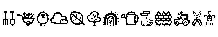 Farmhouse Doodle Font UPPERCASE