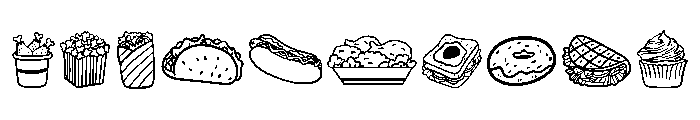 Fast Food Doodle Font OTHER CHARS