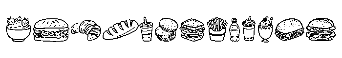 Fast Food Doodle Font UPPERCASE