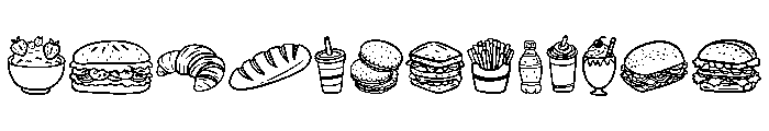 Fast Food Doodle Font LOWERCASE