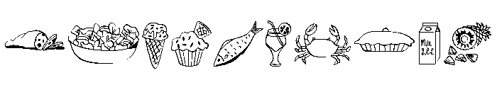 Fast Food Icons Font OTHER CHARS