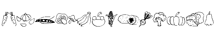 Fast Food Icons Font UPPERCASE