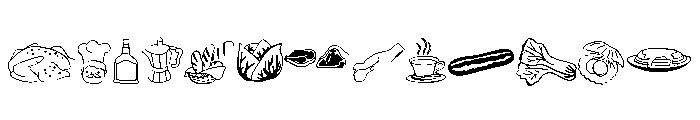 Fast Food Icons Font LOWERCASE