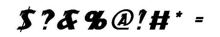 Fast Swift Font OTHER CHARS