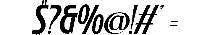 Fasthon-Oblique Font OTHER CHARS