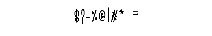 Fatality Font OTHER CHARS