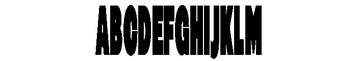 Fatzero Regular Font UPPERCASE