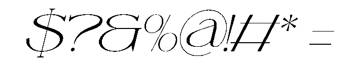 Fauden Italic Font OTHER CHARS