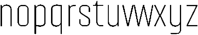 Factory Sans Thin otf (100) Font LOWERCASE