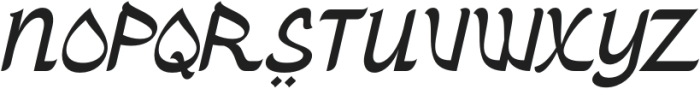Faditjah Italic otf (400) Font UPPERCASE