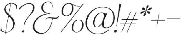 Faithful Colony Thin Italic otf (100) Font OTHER CHARS