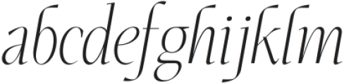 Faithful Colony Thin Italic otf (100) Font LOWERCASE