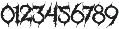 False crown Death metal Regular otf (400) Font OTHER CHARS