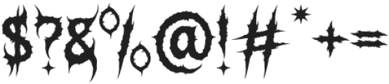 False crown Death metal Regular otf (400) Font OTHER CHARS