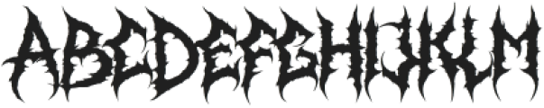 False crown Death metal Regular otf (400) Font LOWERCASE