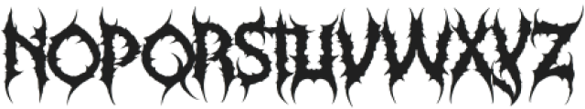 False crown Death metal Regular otf (400) Font LOWERCASE