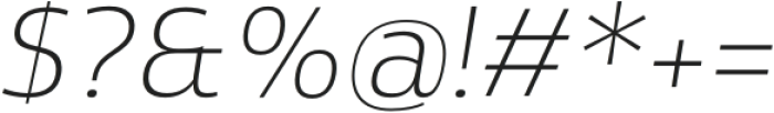 Famiar ExtraLight Italic otf (200) Font OTHER CHARS