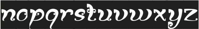 Fancy Curly-Inverse otf (400) Font LOWERCASE