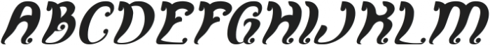Fancy Curly Italic otf (400) Font UPPERCASE