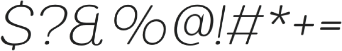 Fangled Thin Italic otf (100) Font OTHER CHARS