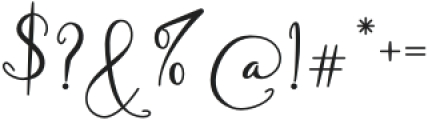 Fanish Signature Regular otf (400) Font OTHER CHARS