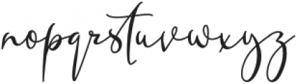 Fanish Signature Regular otf (400) Font LOWERCASE