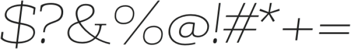 Faraon Expanded Thin Italic otf (100) Font OTHER CHARS