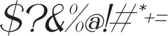 Farielatte Italic otf (400) Font OTHER CHARS