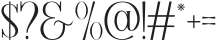 Fasrie Condensed otf (400) Font OTHER CHARS