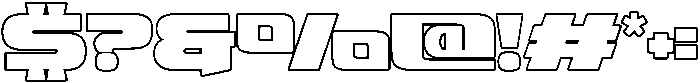 Fasthour-BoldOutline otf (700) Font OTHER CHARS