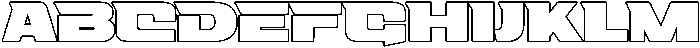 Fasthour-BoldOutline otf (700) Font UPPERCASE