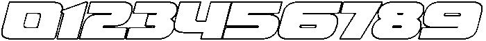 Fasthour-BoldOutlineOblique otf (700) Font OTHER CHARS