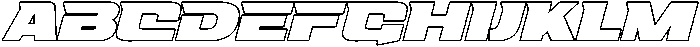 Fasthour-BoldOutlineOblique otf (700) Font UPPERCASE