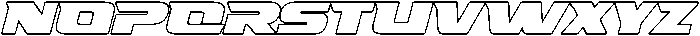 Fasthour-BoldOutlineOblique otf (700) Font LOWERCASE
