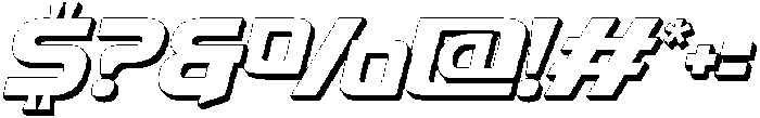 Fasthour-ObliqExtrudeOblique otf (400) Font OTHER CHARS