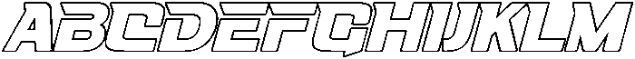 Fasthour-RegOutlineObliq otf (400) Font UPPERCASE