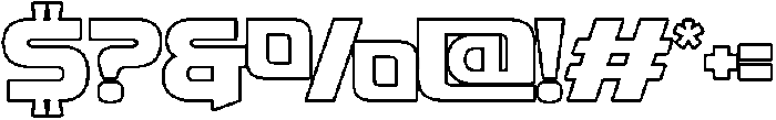 Fasthour-RegularOutline otf (400) Font OTHER CHARS