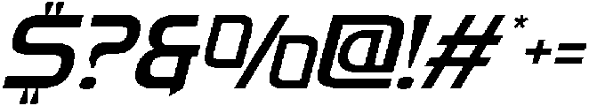 Fasthour-ThinOblique otf (100) Font OTHER CHARS