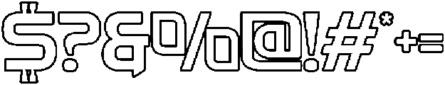 Fasthour-ThinOutline otf (100) Font OTHER CHARS