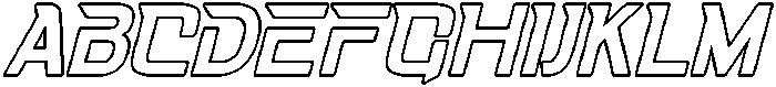 Fasthour-ThinOutlineOblique otf (100) Font UPPERCASE